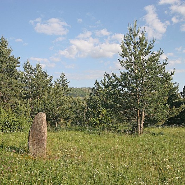 Photo de Trois menhirs, du deuxième groupe dit de la Fage, à 500 m du premier du même nom