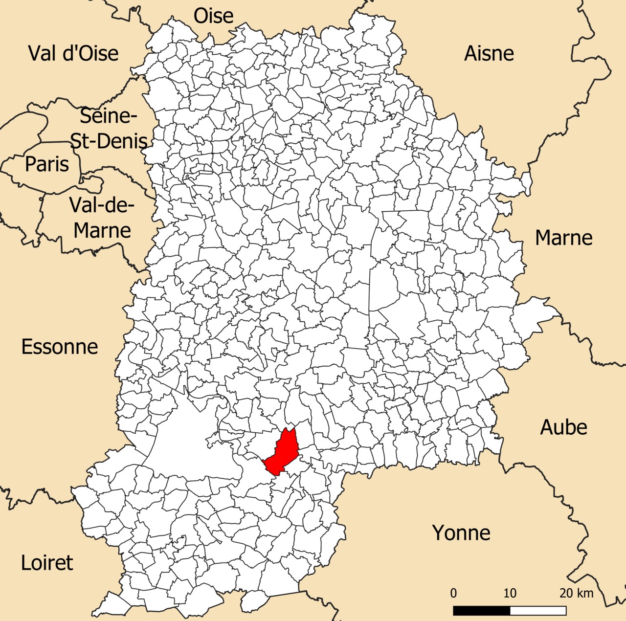 Colonne érigée en souvenir de la première rencontre de Louis XV et Marie Leczinska le 4 septembre 1725