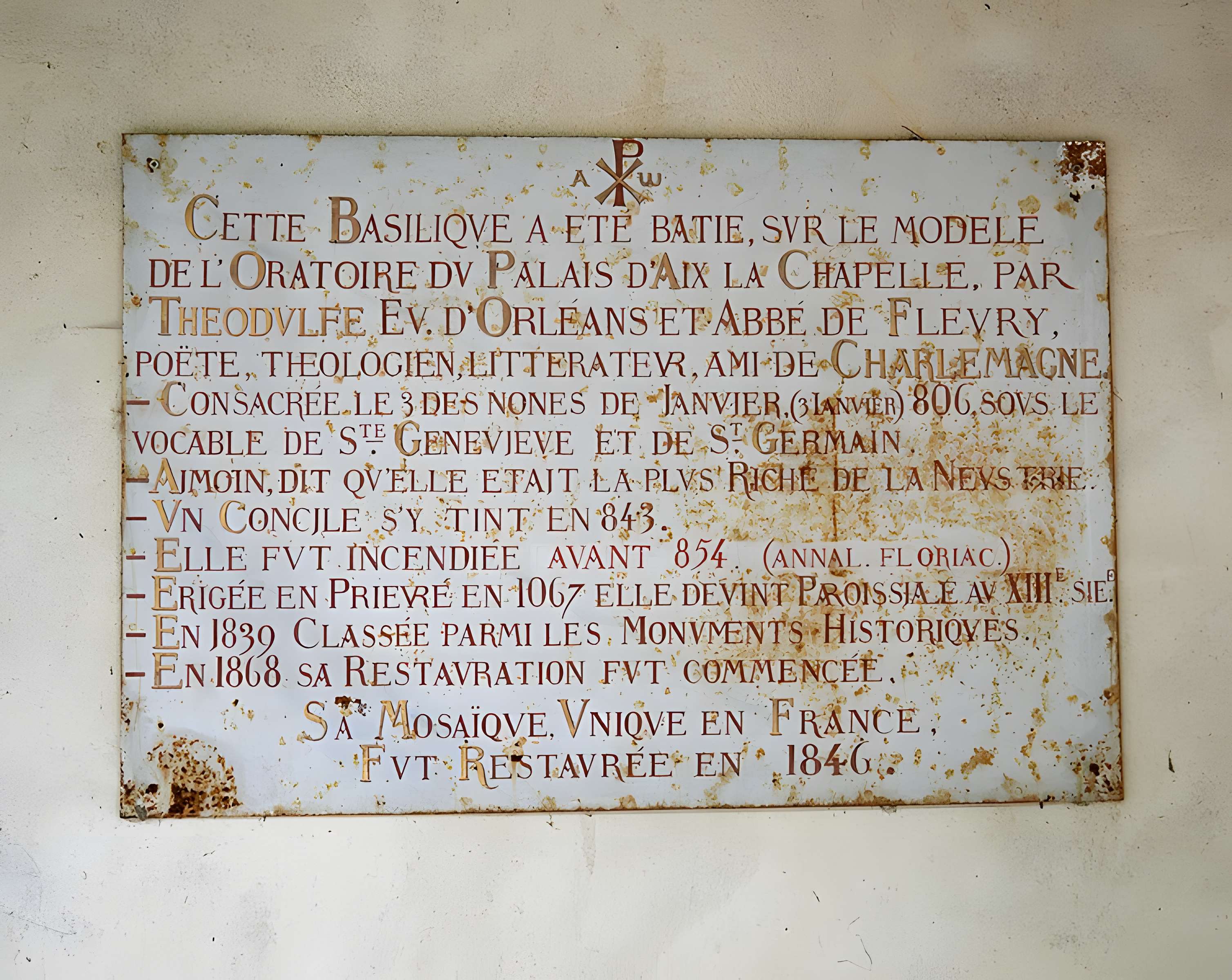 Oratoire carolingien de Germigny-des-Prés