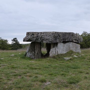 Dolmen dit Peyrelevade, autrefois sur parcelle B 4 de la commune de Roussayrolles