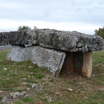 Dolmen dit Peyrelevade, autrefois sur parcelle B 4 de la commune de Roussayrolles