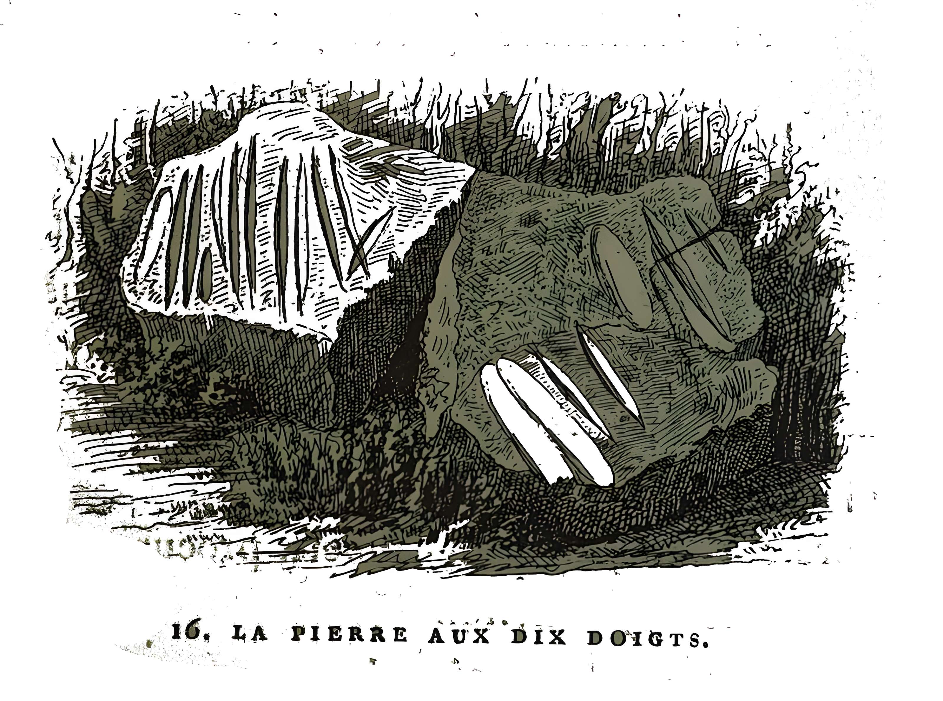 Polissoir de la Pierre aux dix doigts de Villemaur-sur-Vanne