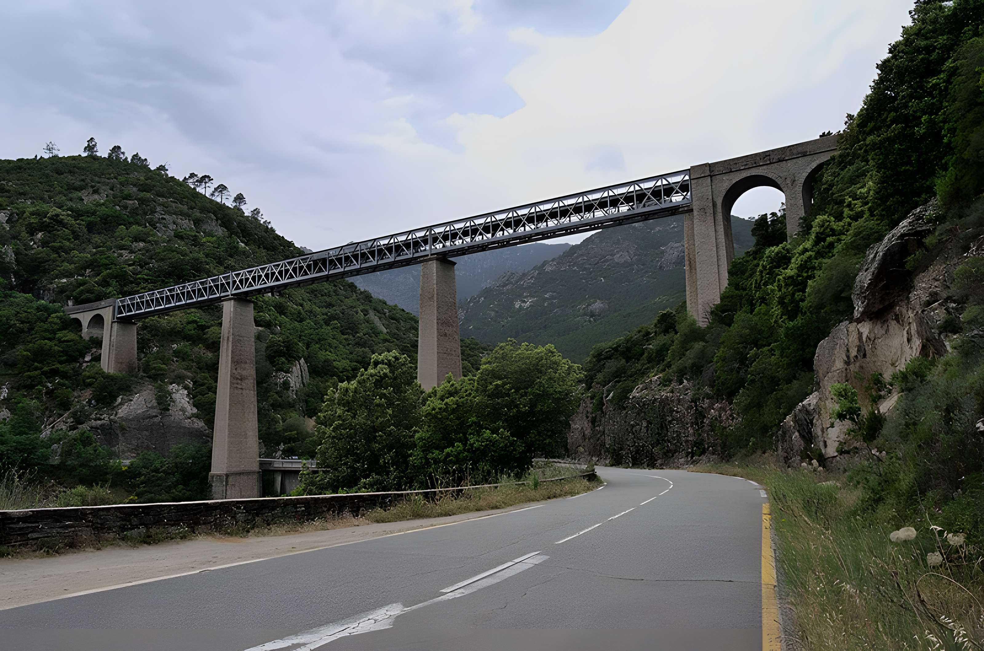 Viaduc sur le Vecchio ou pont Eiffel (également sur commune de Vivario)