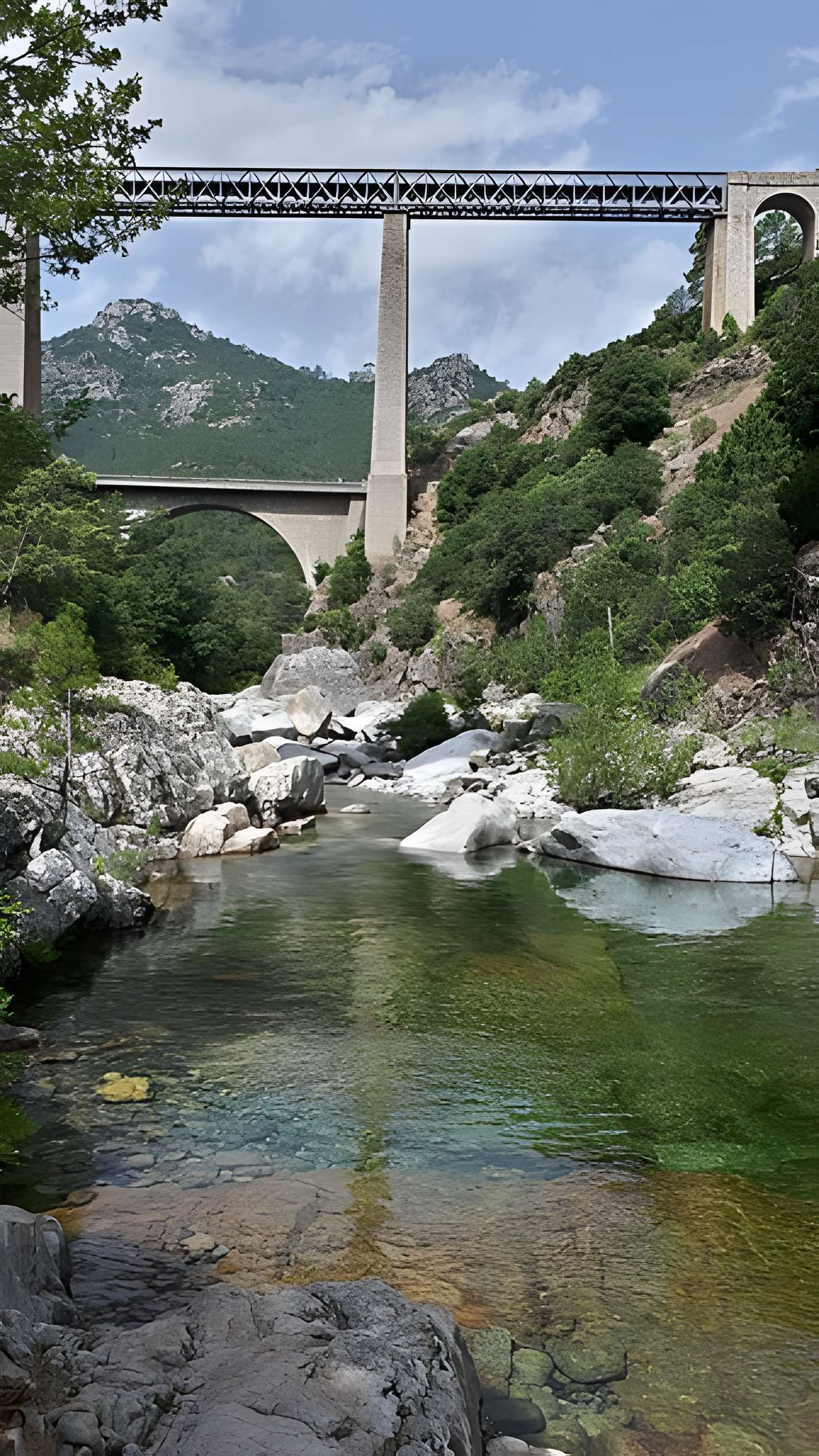 Viaduc sur le Vecchio ou pont Eiffel (également sur commune de Vivario)