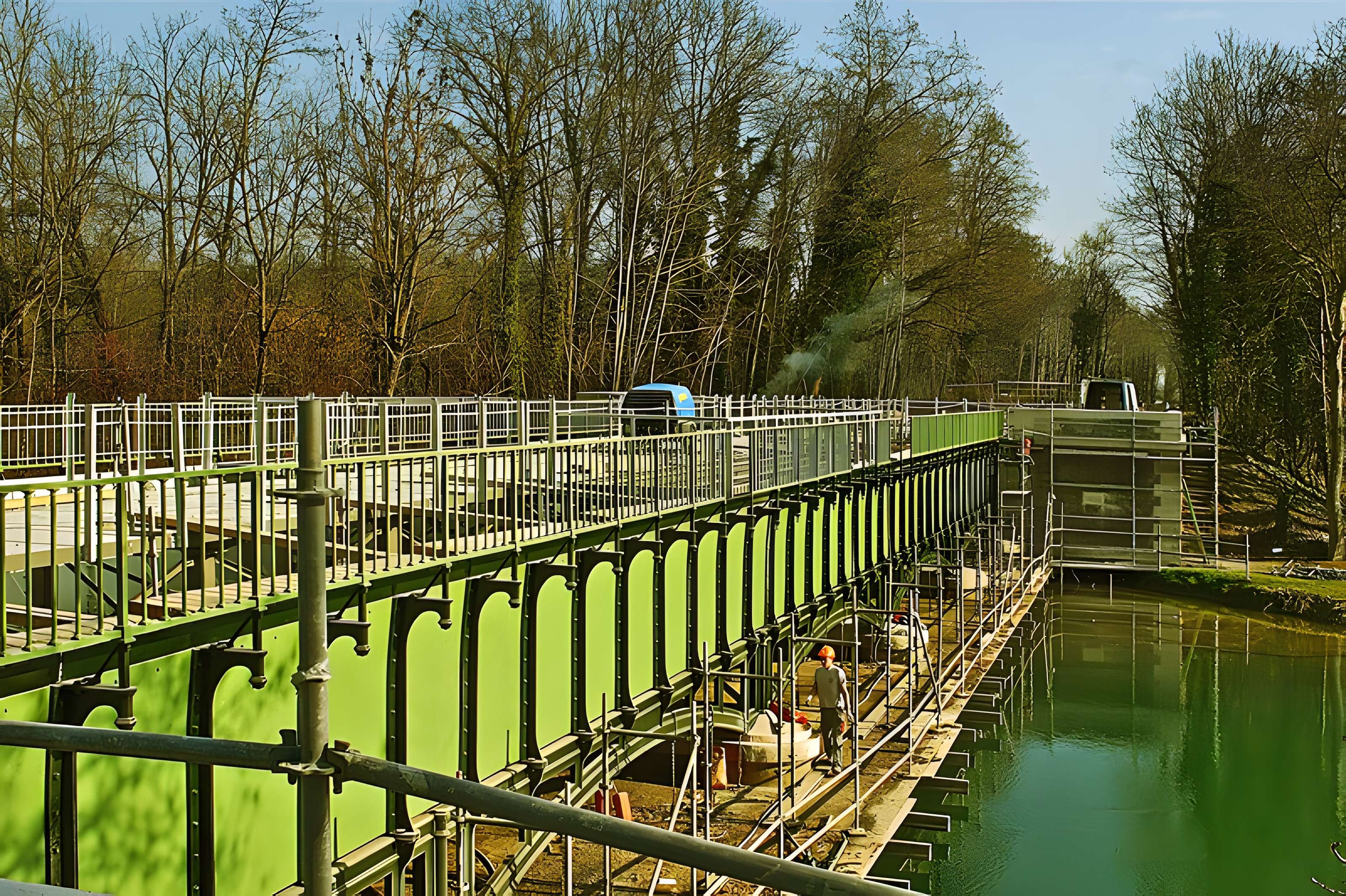 Pont-canal enjambant la Seine à Barberey-Saint-Sulpice