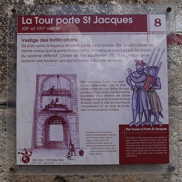 Porte de ville, Rue Saint-Jacques nord à Monpazier