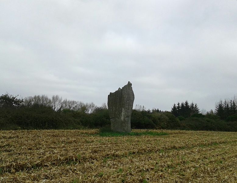 Premier menhir de Kerscaven à Penmarch