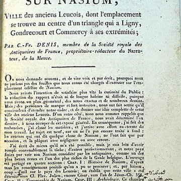 Ruines romaines de Nasium à Naix-aux-Forges