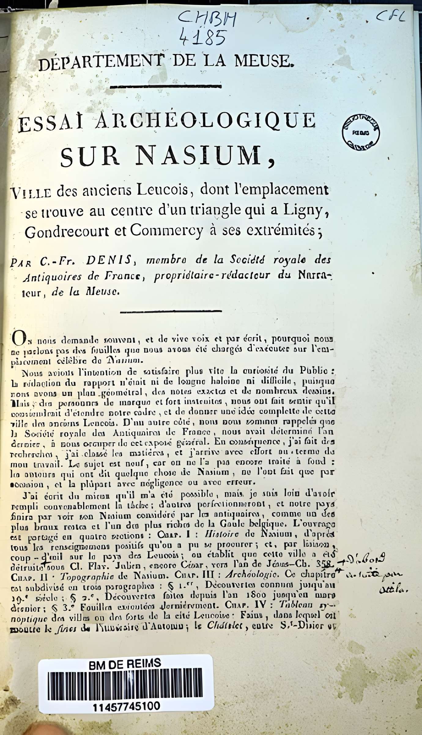 Ruines romaines de Nasium à Naix-aux-Forges