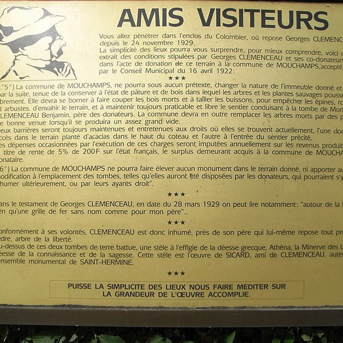 Photo de Sépulture de Georges Clemenceau à Mouchamps