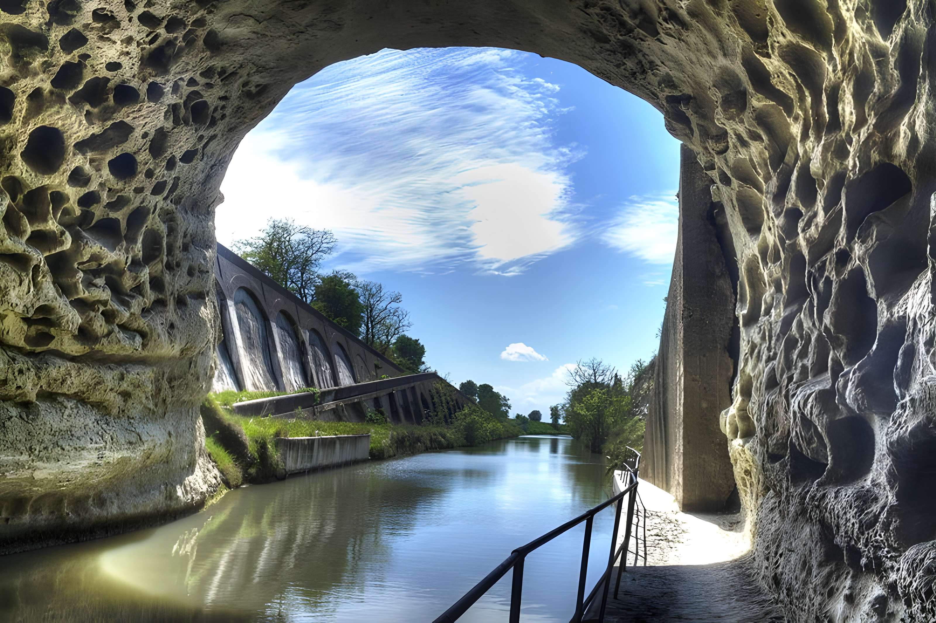 Tunnel-aqueduc de drainage de l'étang de Colombiers et Montady 