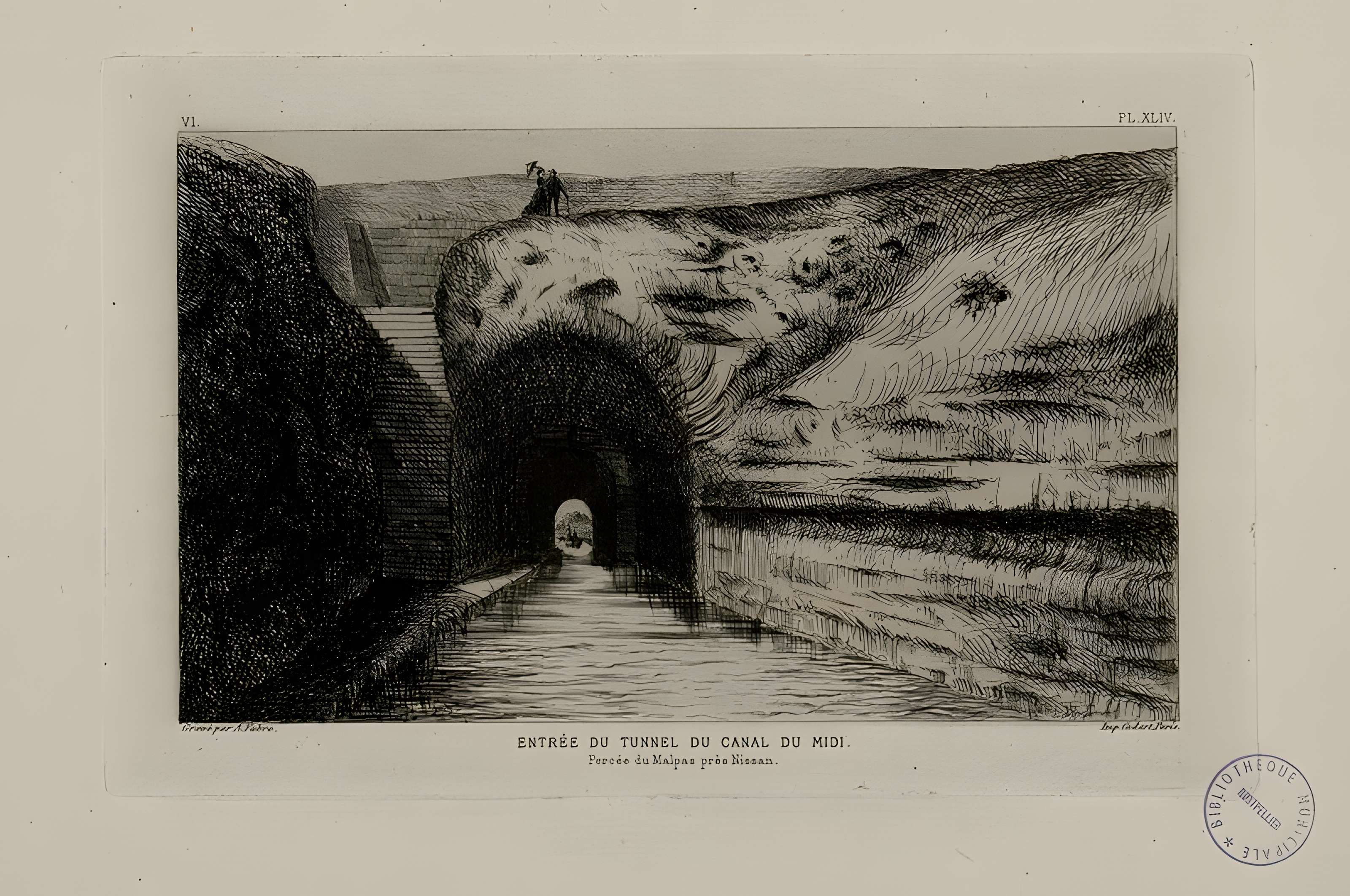 Tunnel-aqueduc de drainage de l'étang de Colombiers et Montady