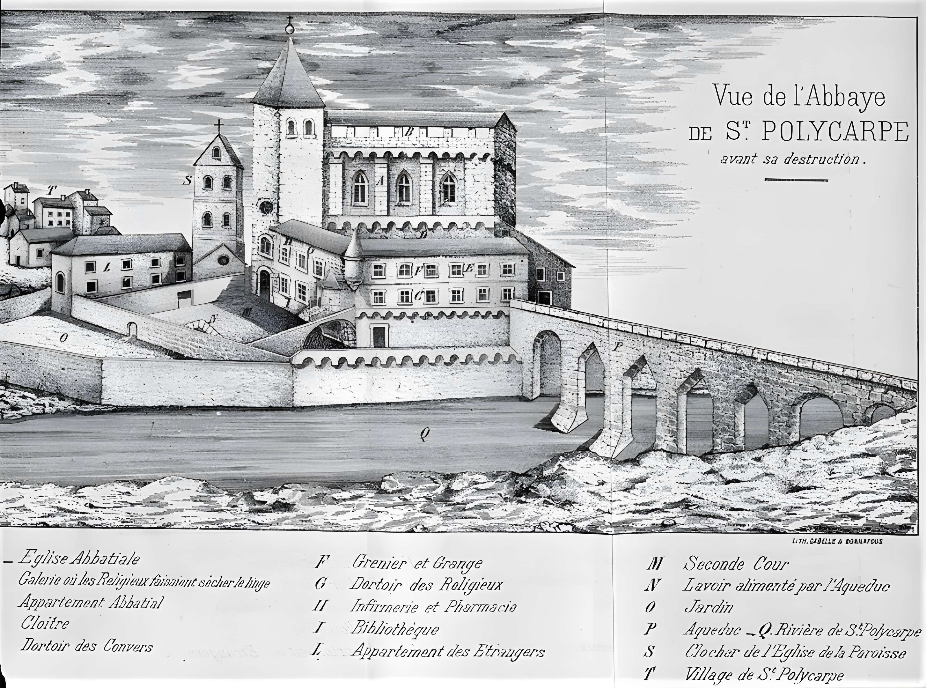 Vestiges de l'abbaye de Saint-Polycarpe