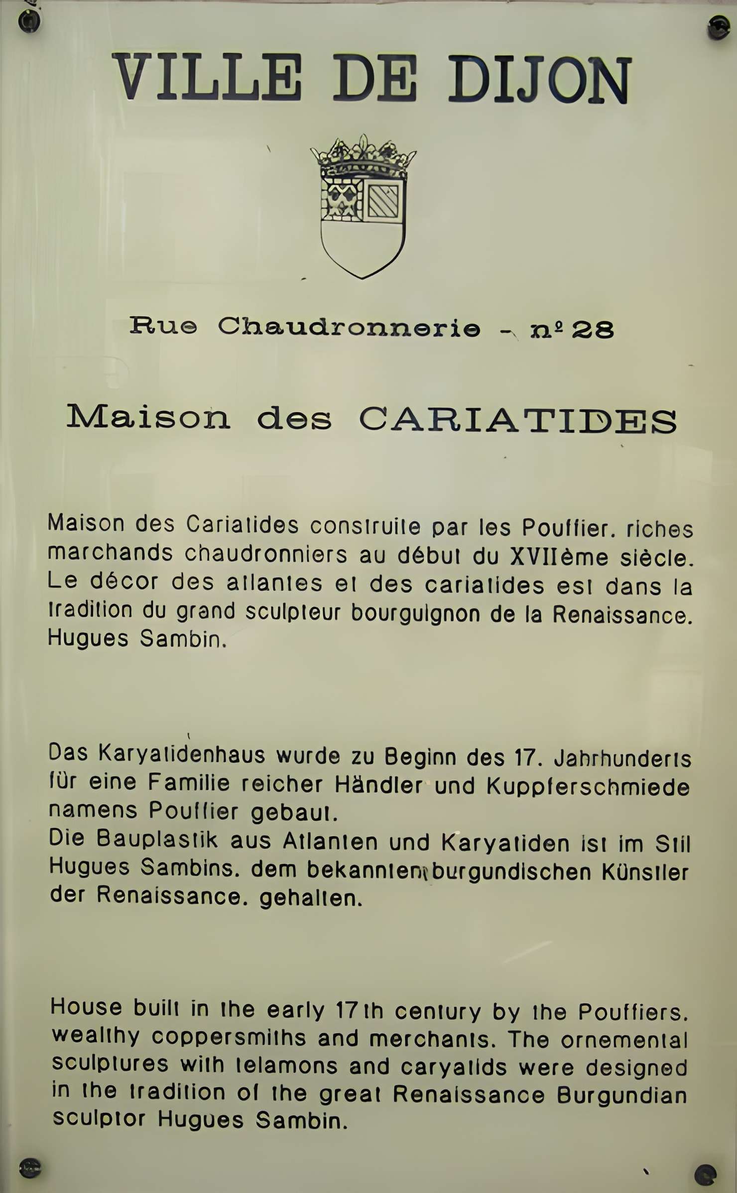 Maison des Cariatides de Dijon
