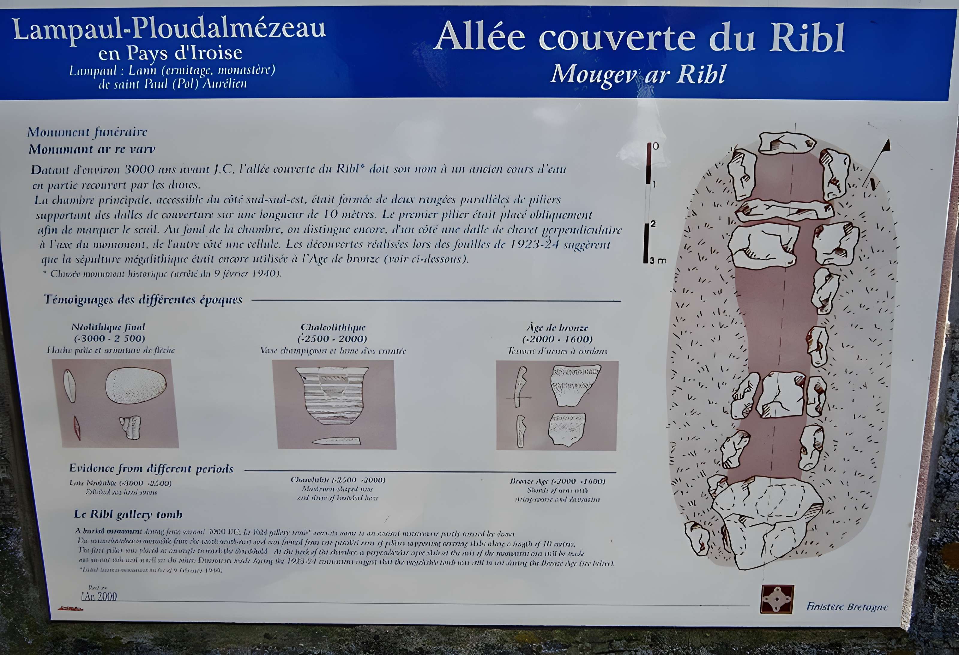 Allée couverte de Pont-ar-Bleiz à Lampaul-Ploudalmézeau