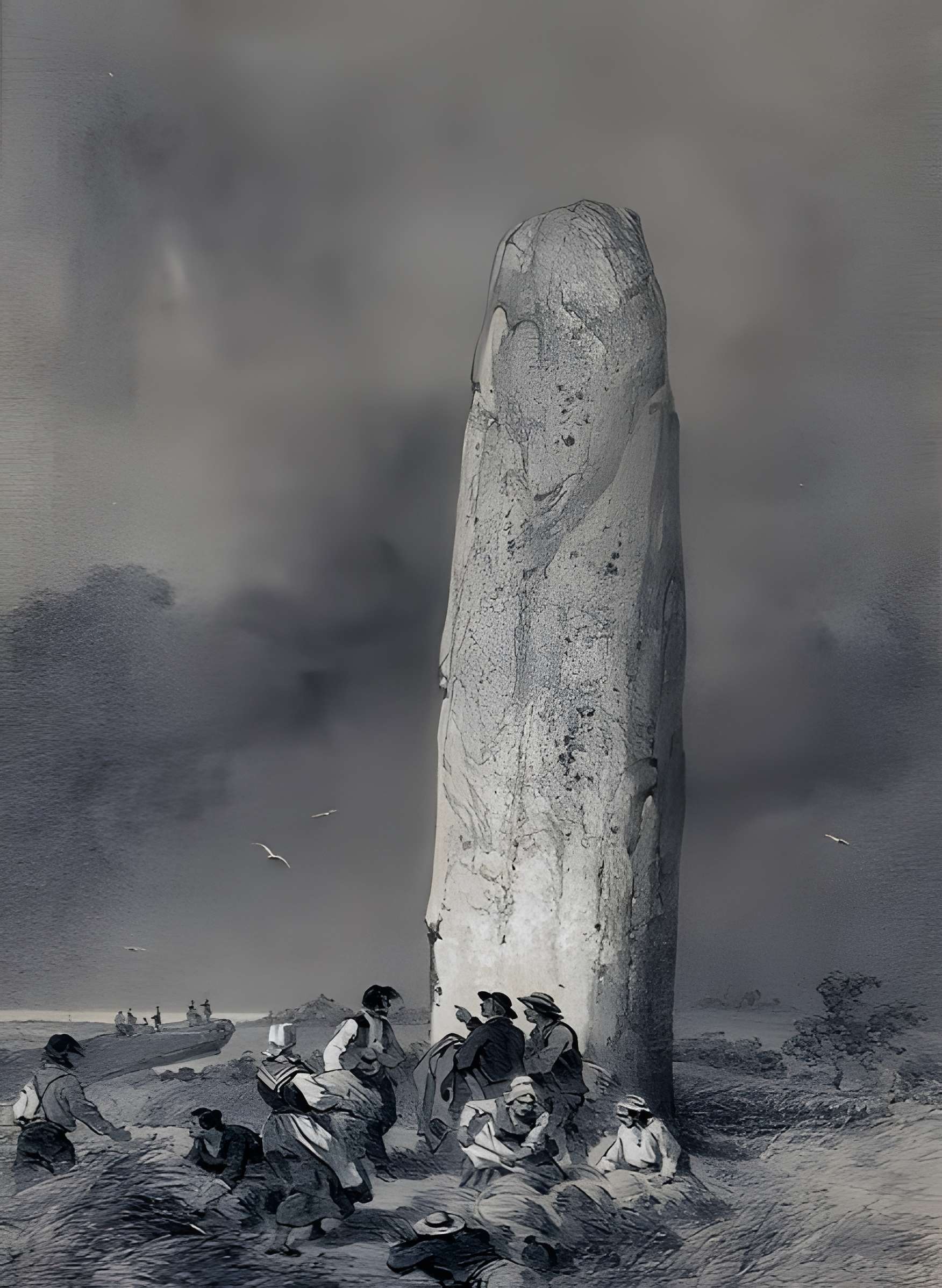 Menhir de Kergadiou à Plourin