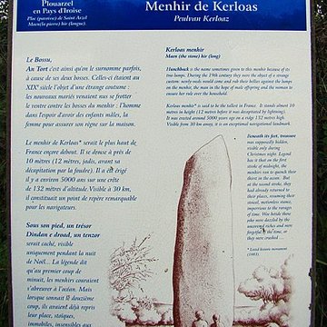 Menhir de Kerveatoux, ou de Kerloas
