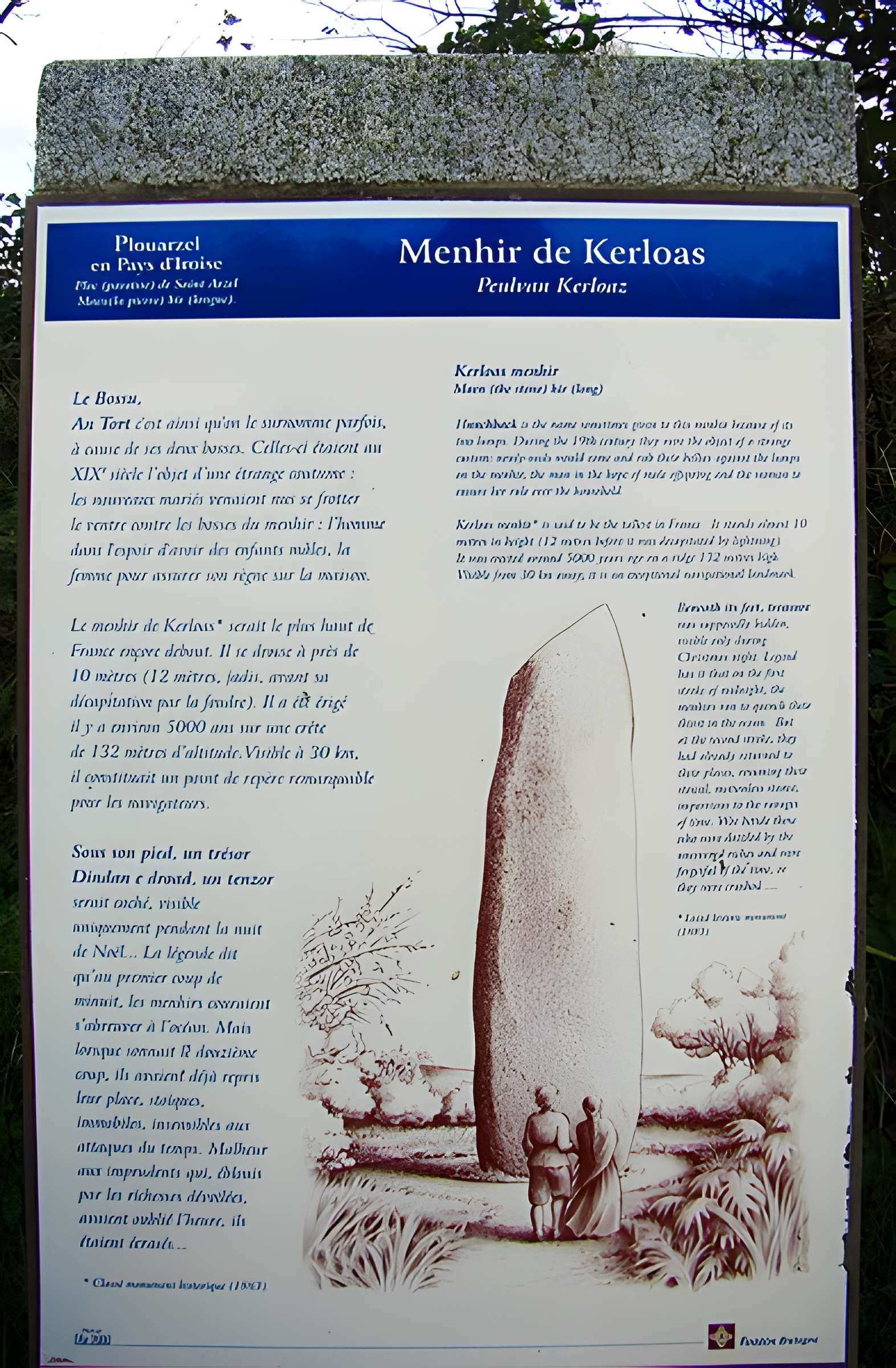 Menhir de Kerveatoux, ou de Kerloas