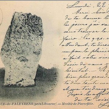 Menhir de Peyrefitte à Saint-Sulpice-de-Faleyrens