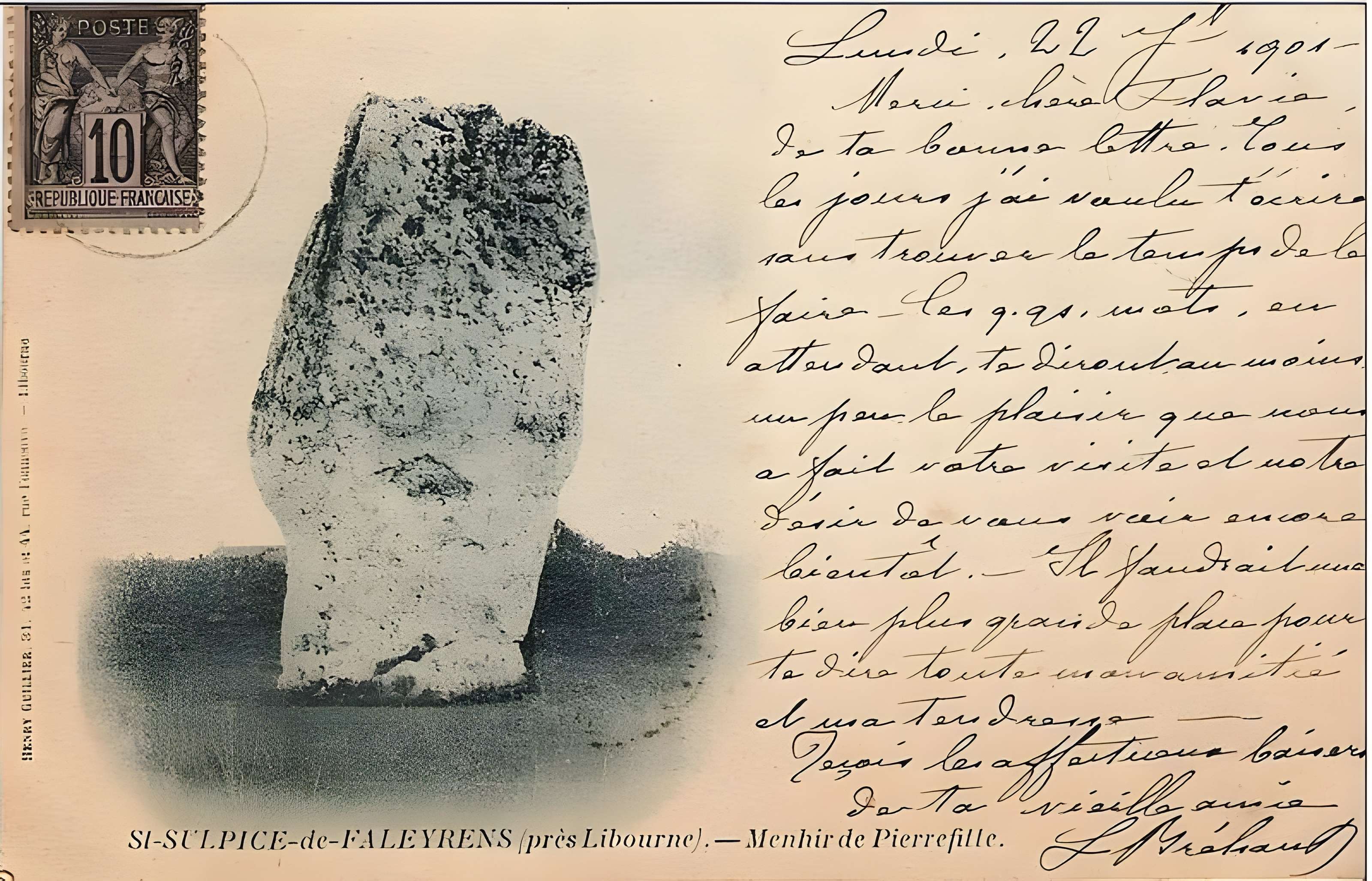 Menhir de Peyrefitte à Saint-Sulpice-de-Faleyrens