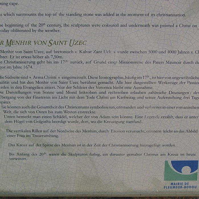 Photo de Menhir de Saint-Uzec à Pleumeur-Bodou