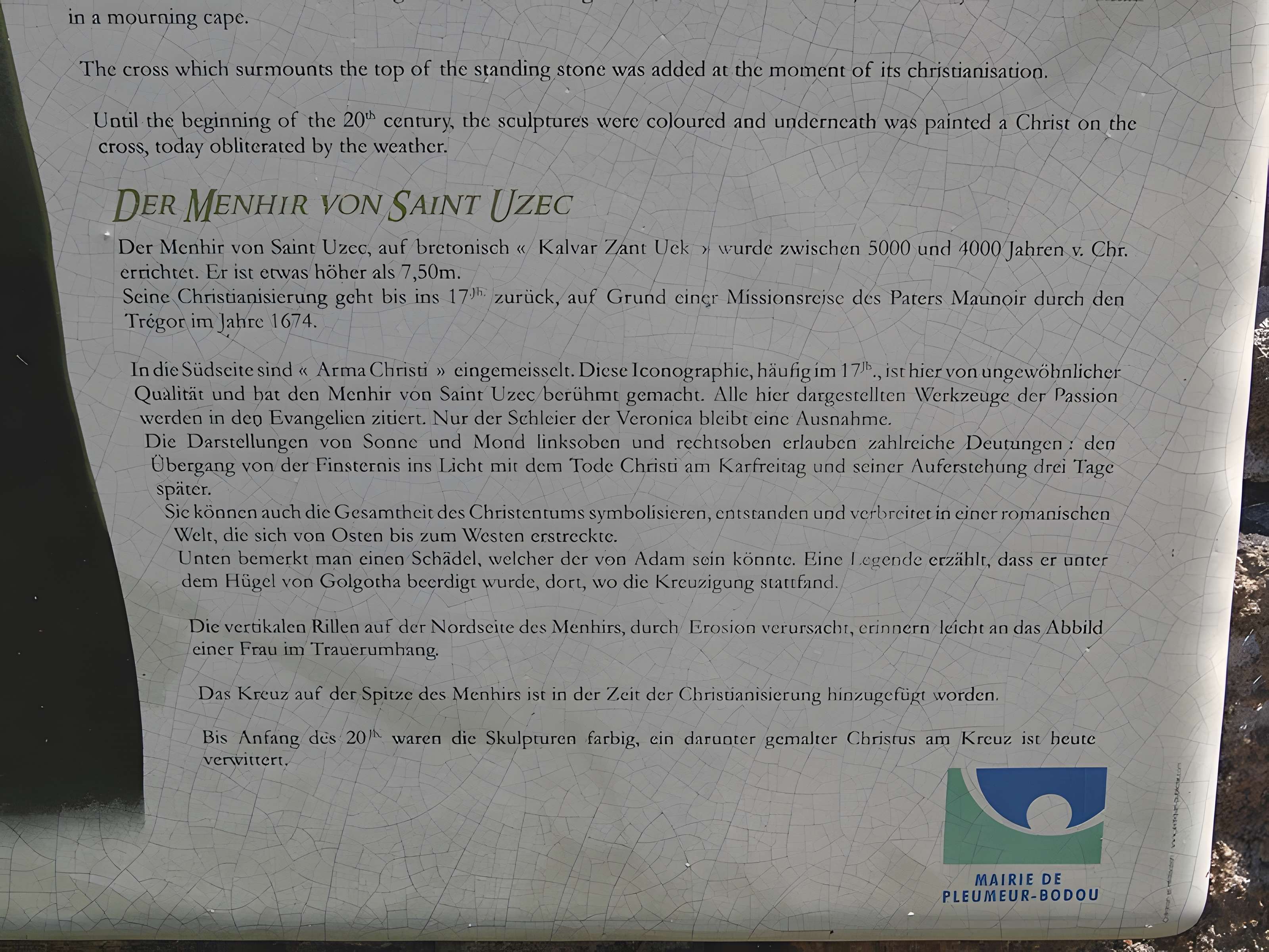 Menhir de Saint-Uzec à Pleumeur-Bodou