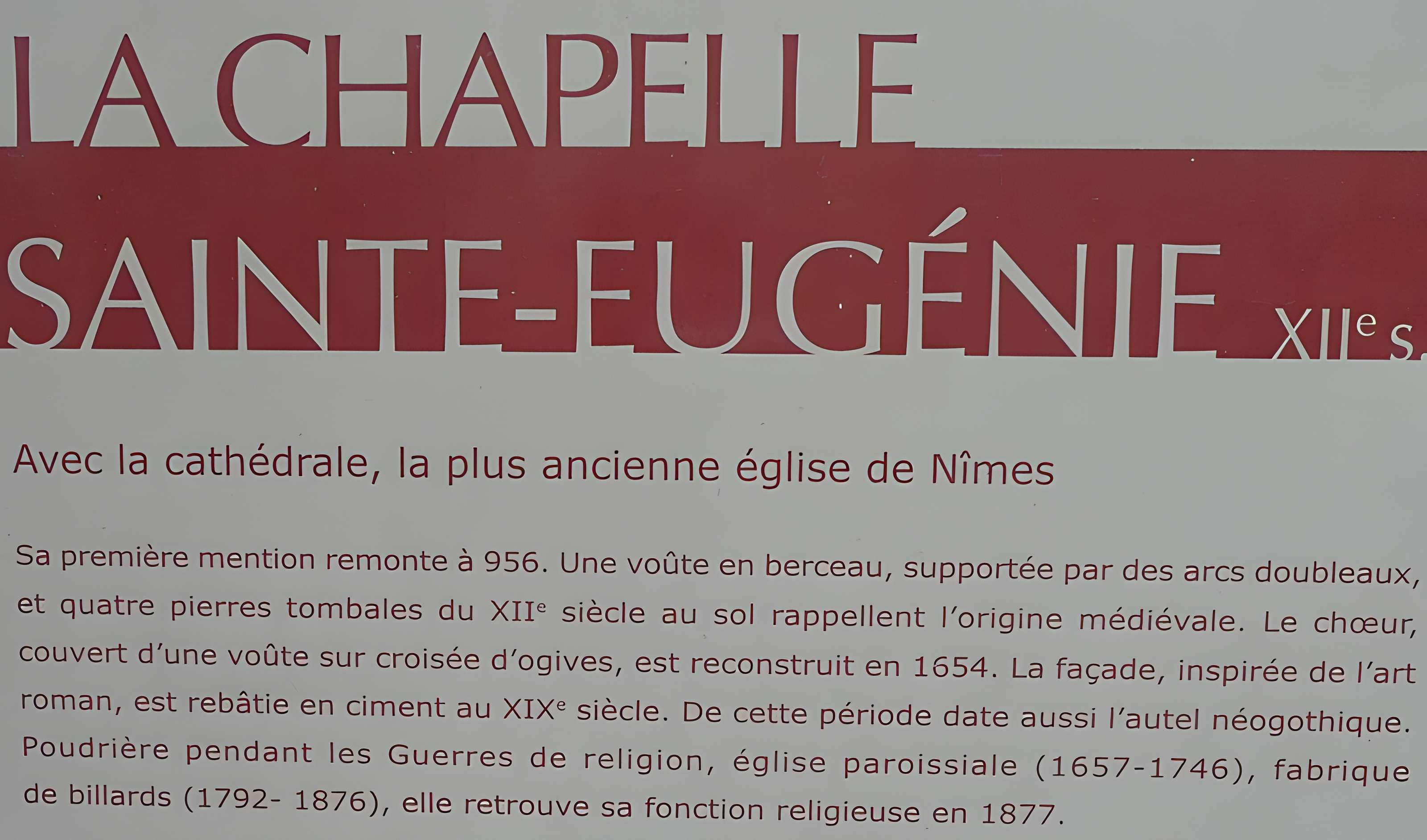 Chapelle Sainte-Eugénie de Nîmes