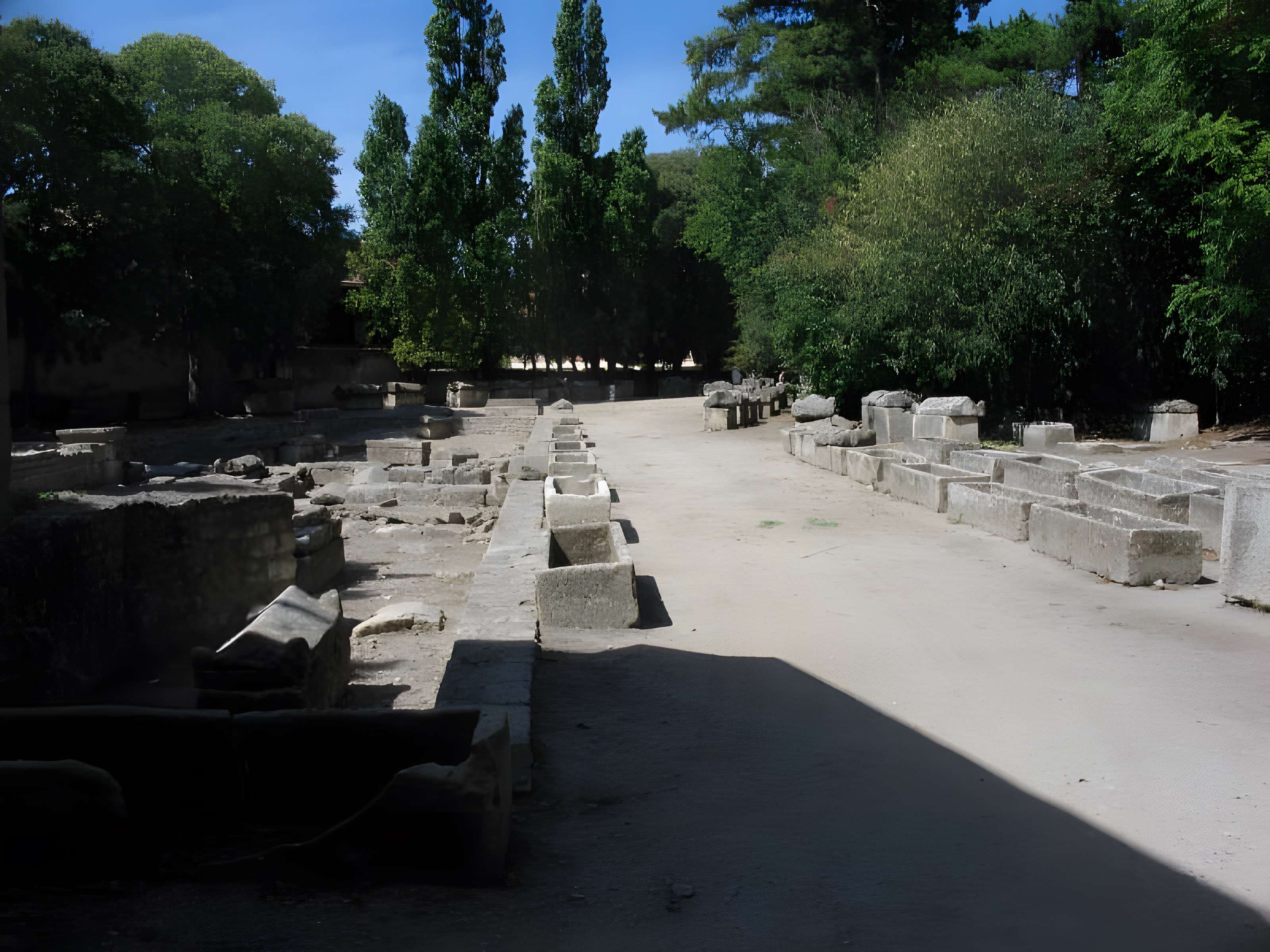 Nécropole des Alyscamps et Église Saint-Honorat à Arles