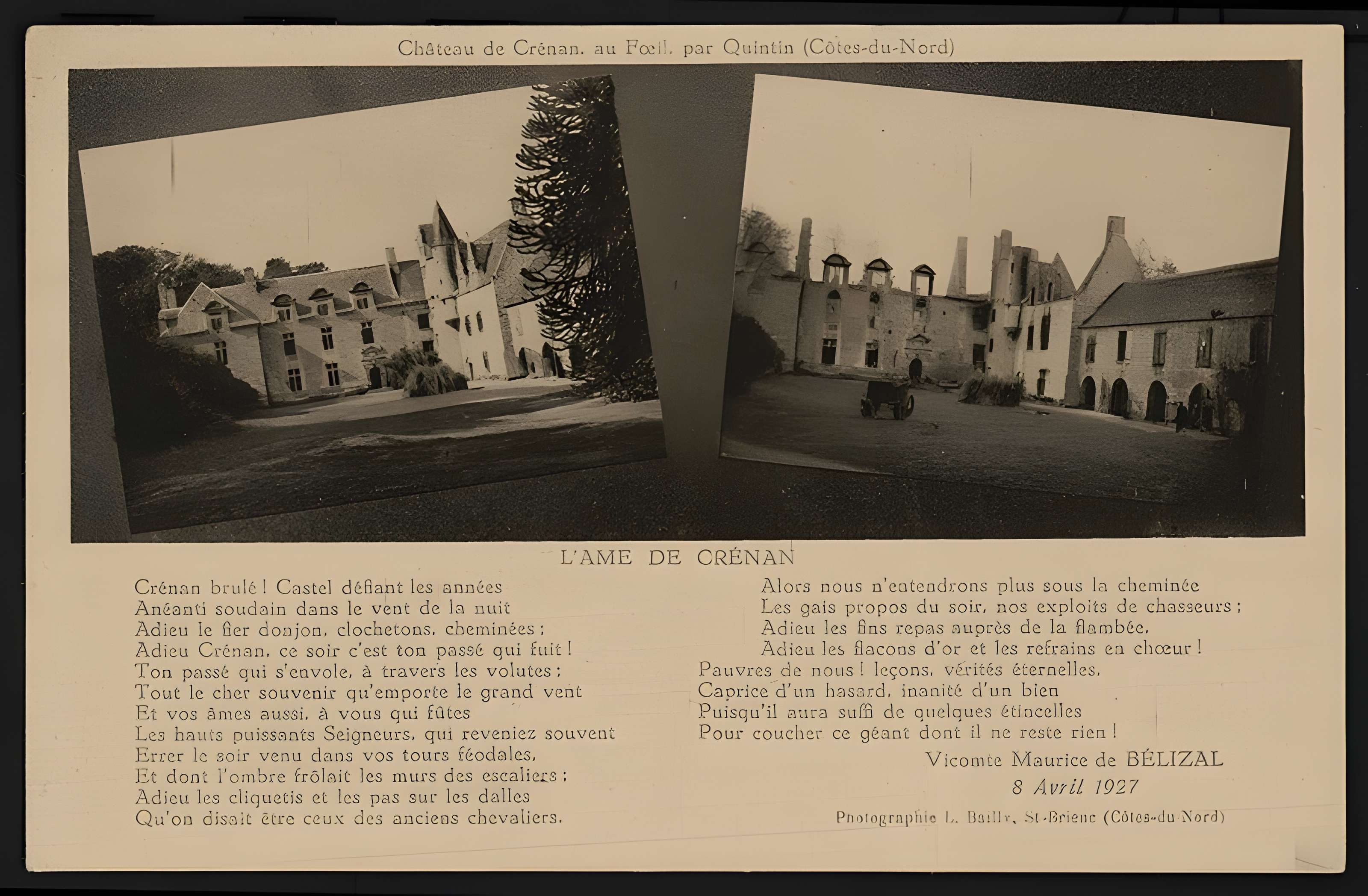 Vestiges de l'ancien château de Crénan