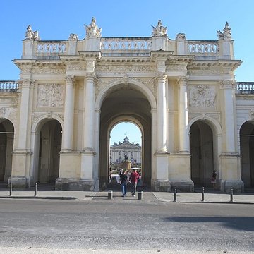 Ensemble formé par la place Stanislas, la rue Héré et la place de la Carrière