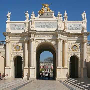 Ensemble formé par la place Stanislas, la rue Héré et la place de la Carrière