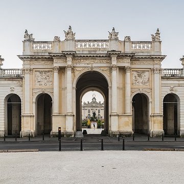 Ensemble formé par la place Stanislas, la rue Héré et la place de la Carrière