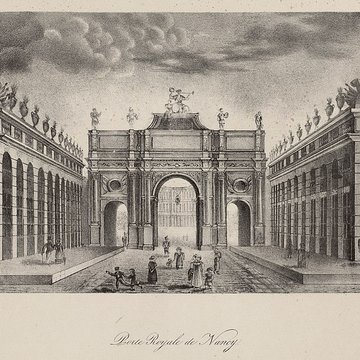 Ensemble formé par la place Stanislas, la rue Héré et la place de la Carrière