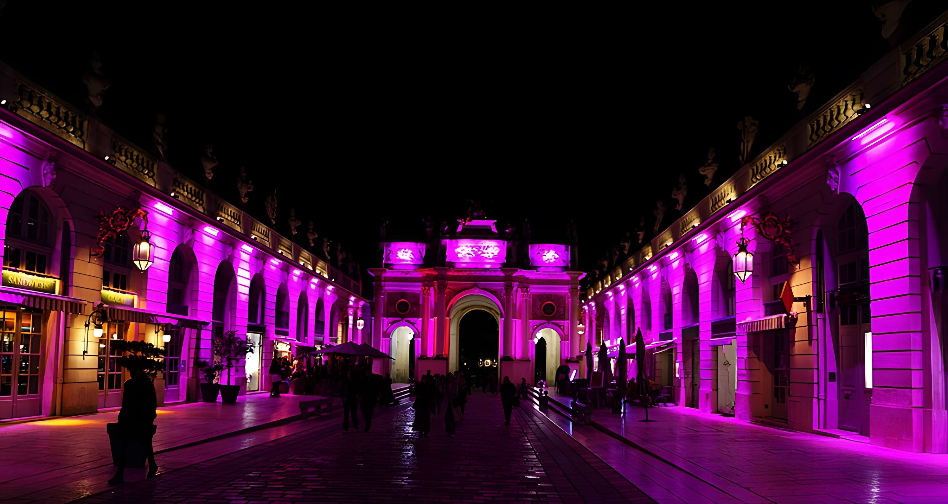 Ensemble formé par la place Stanislas, la rue Héré et la place de la Carrière