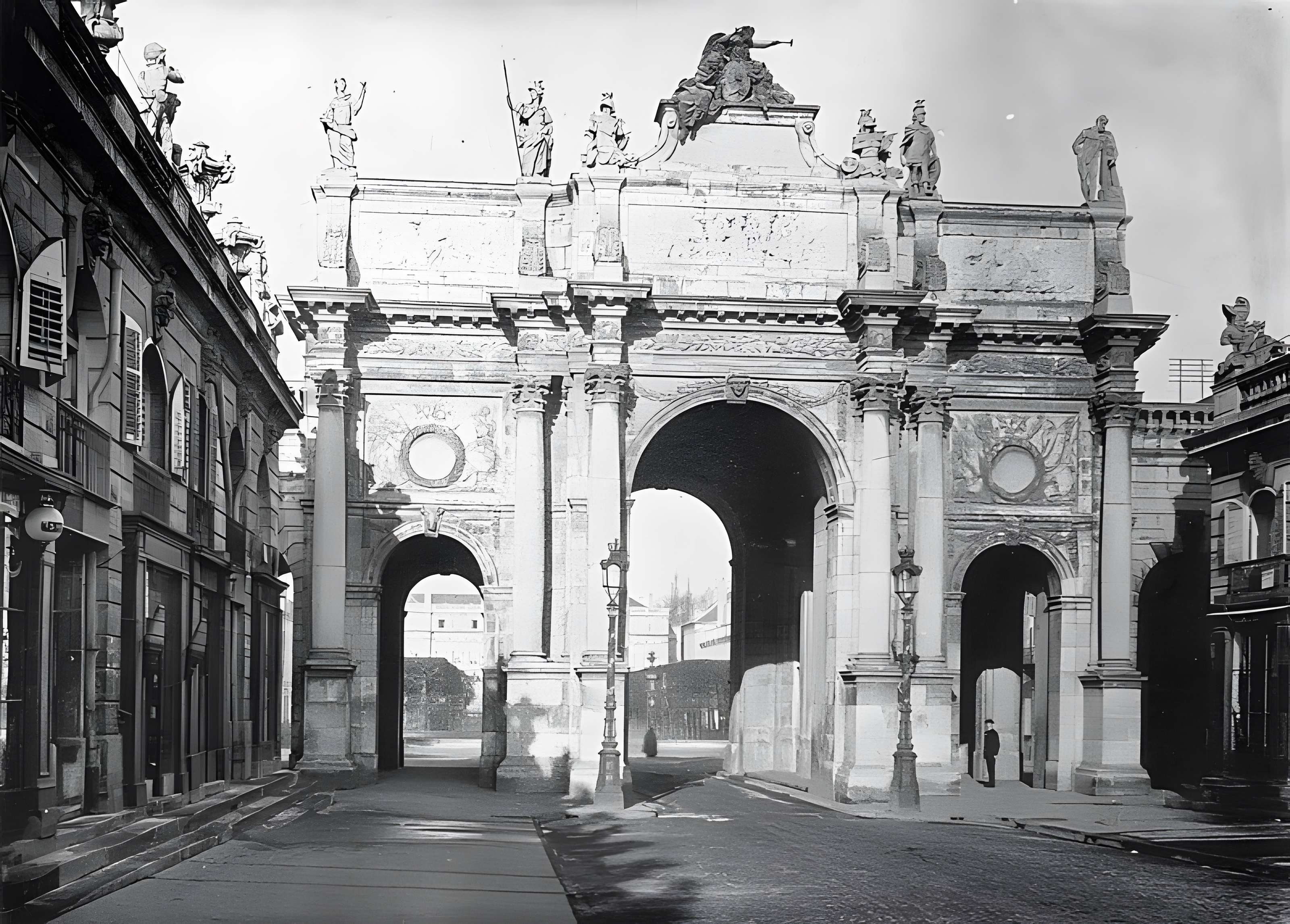 Ensemble formé par la place Stanislas, la rue Héré et la place de la Carrière