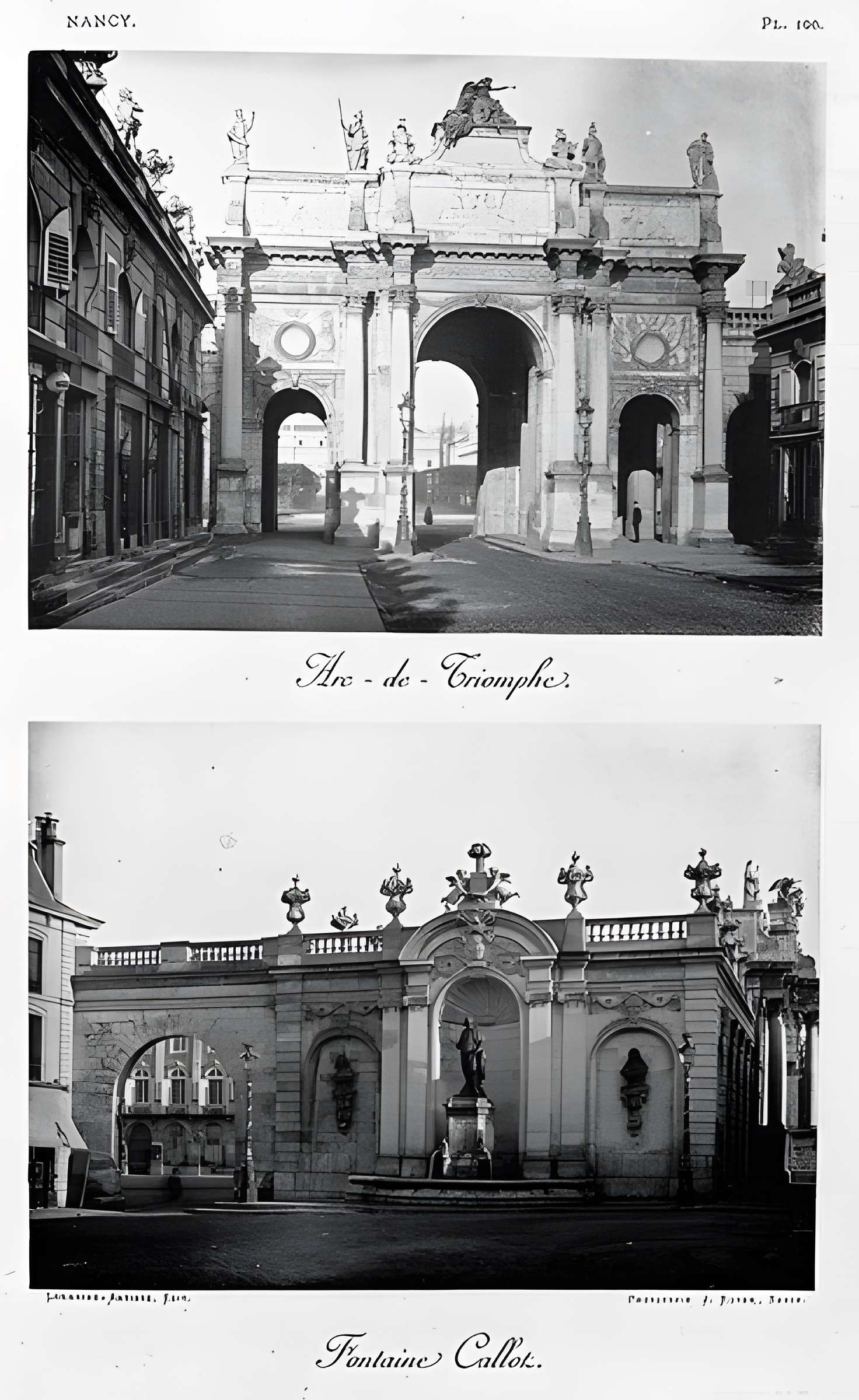Ensemble formé par la place Stanislas, la rue Héré et la place de la Carrière