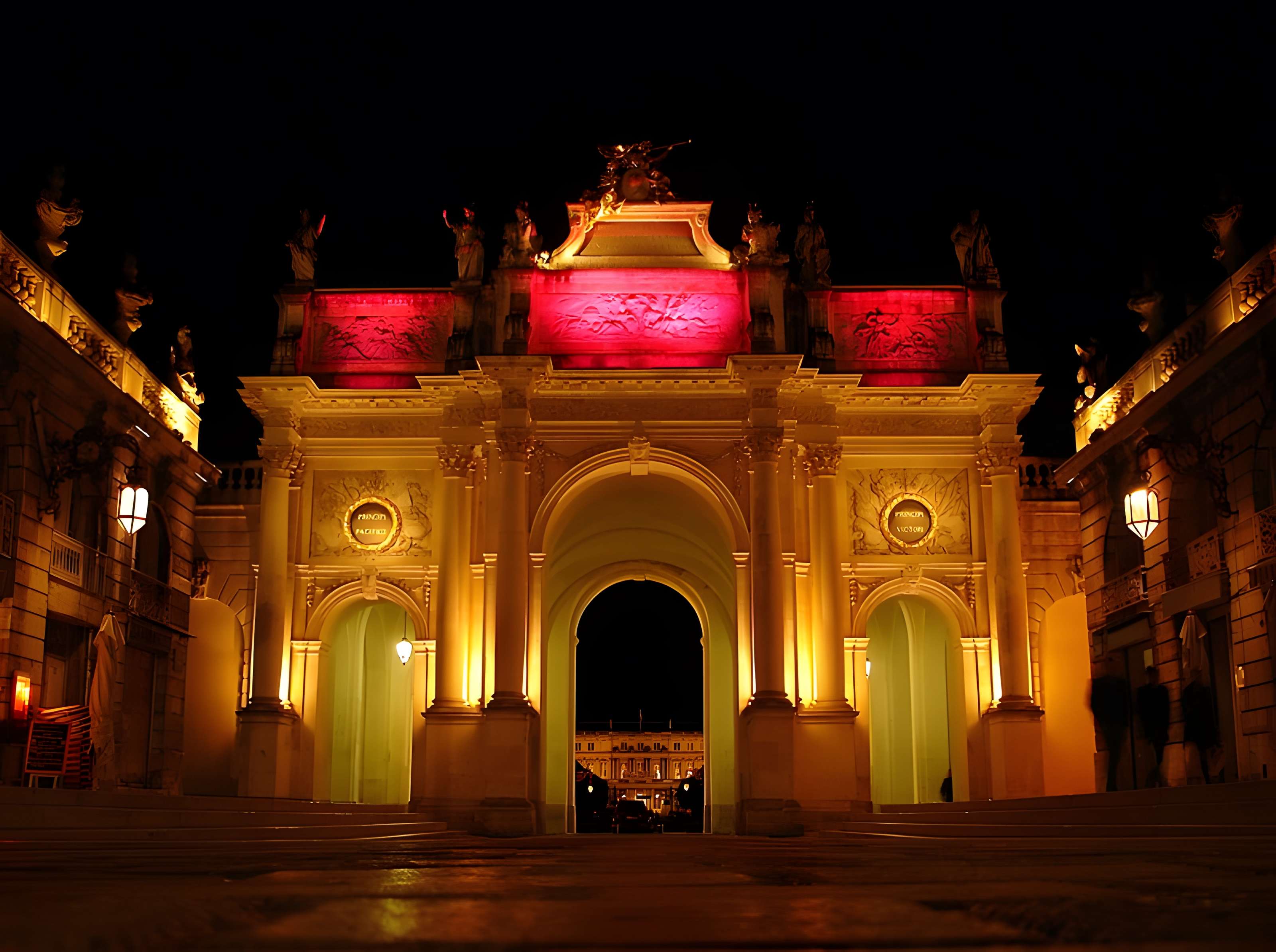 Ensemble formé par la place Stanislas, la rue Héré et la place de la Carrière