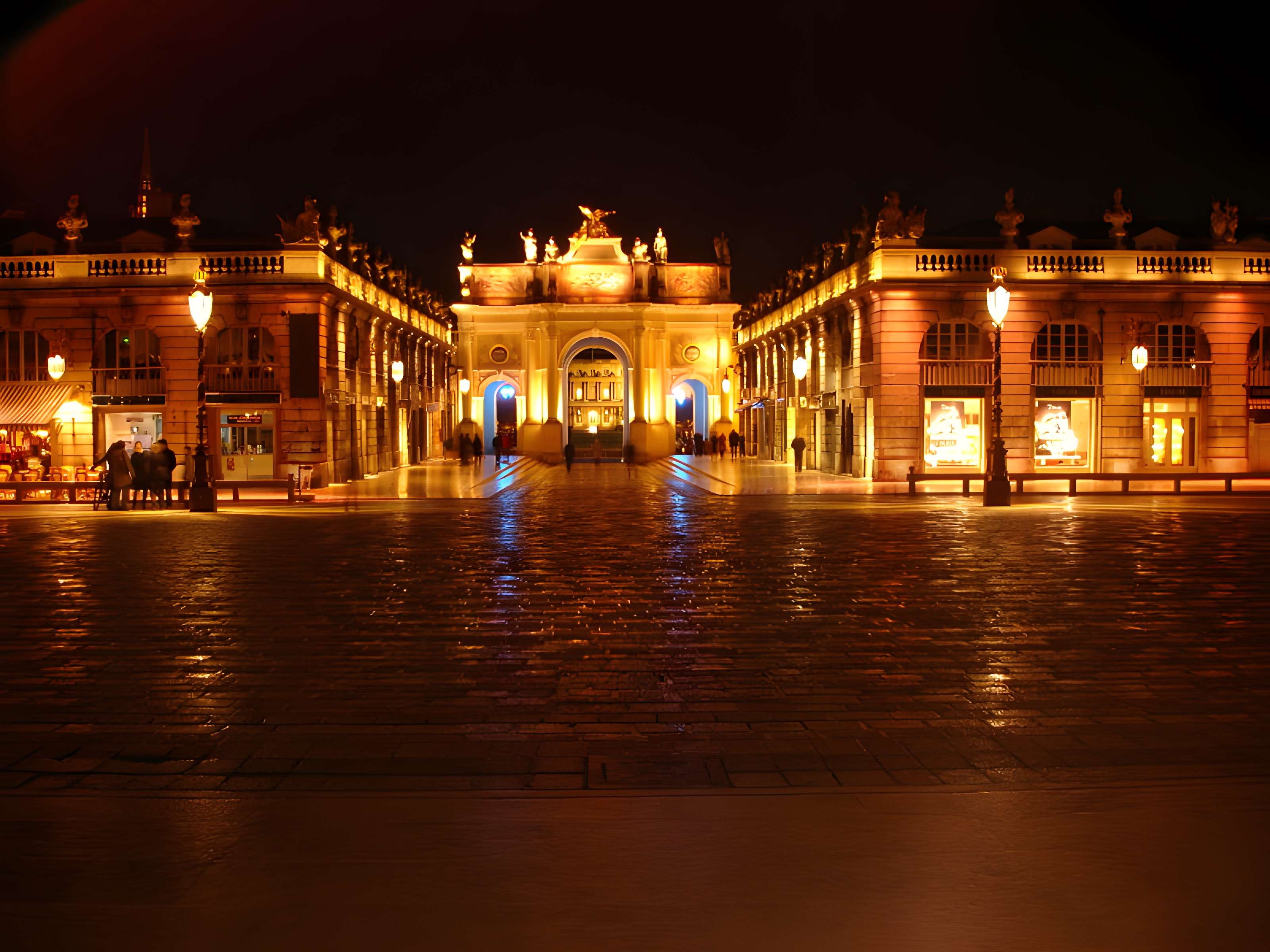 Ensemble formé par la place Stanislas, la rue Héré et la place de la Carrière