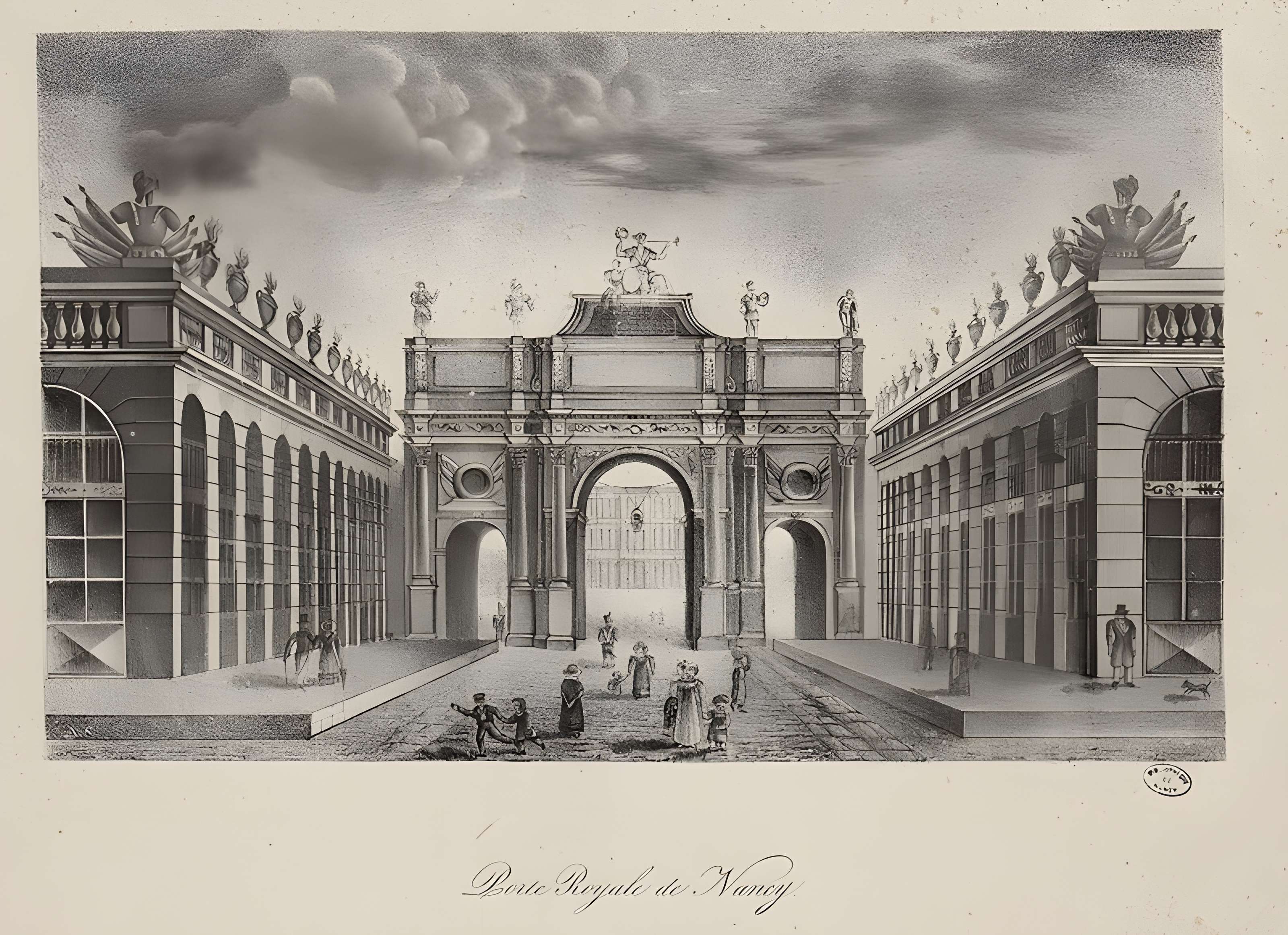 Ensemble formé par la place Stanislas, la rue Héré et la place de la Carrière