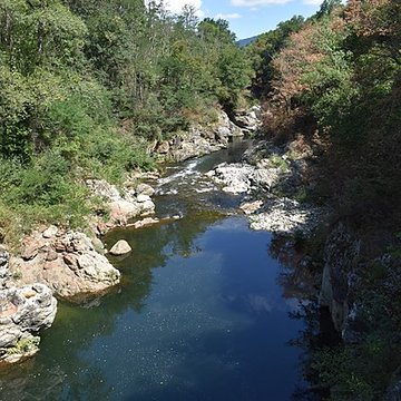 Pont du Diable sur lAriège, près de Mercus-Carrabet