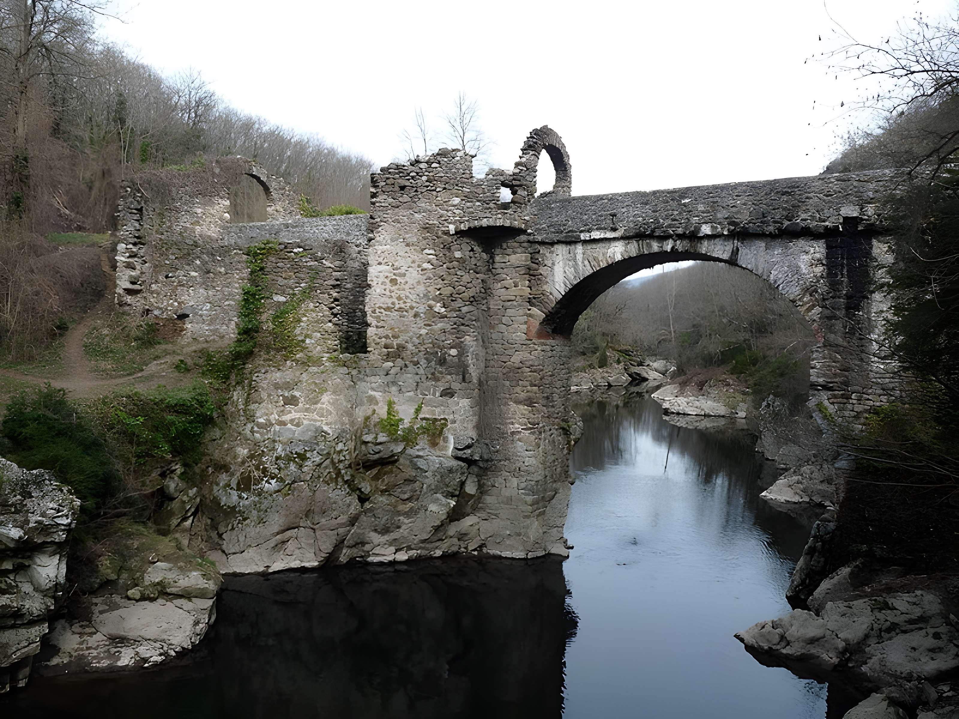 Pont du Diable sur l'Ariège, près de Mercus-Carrabet