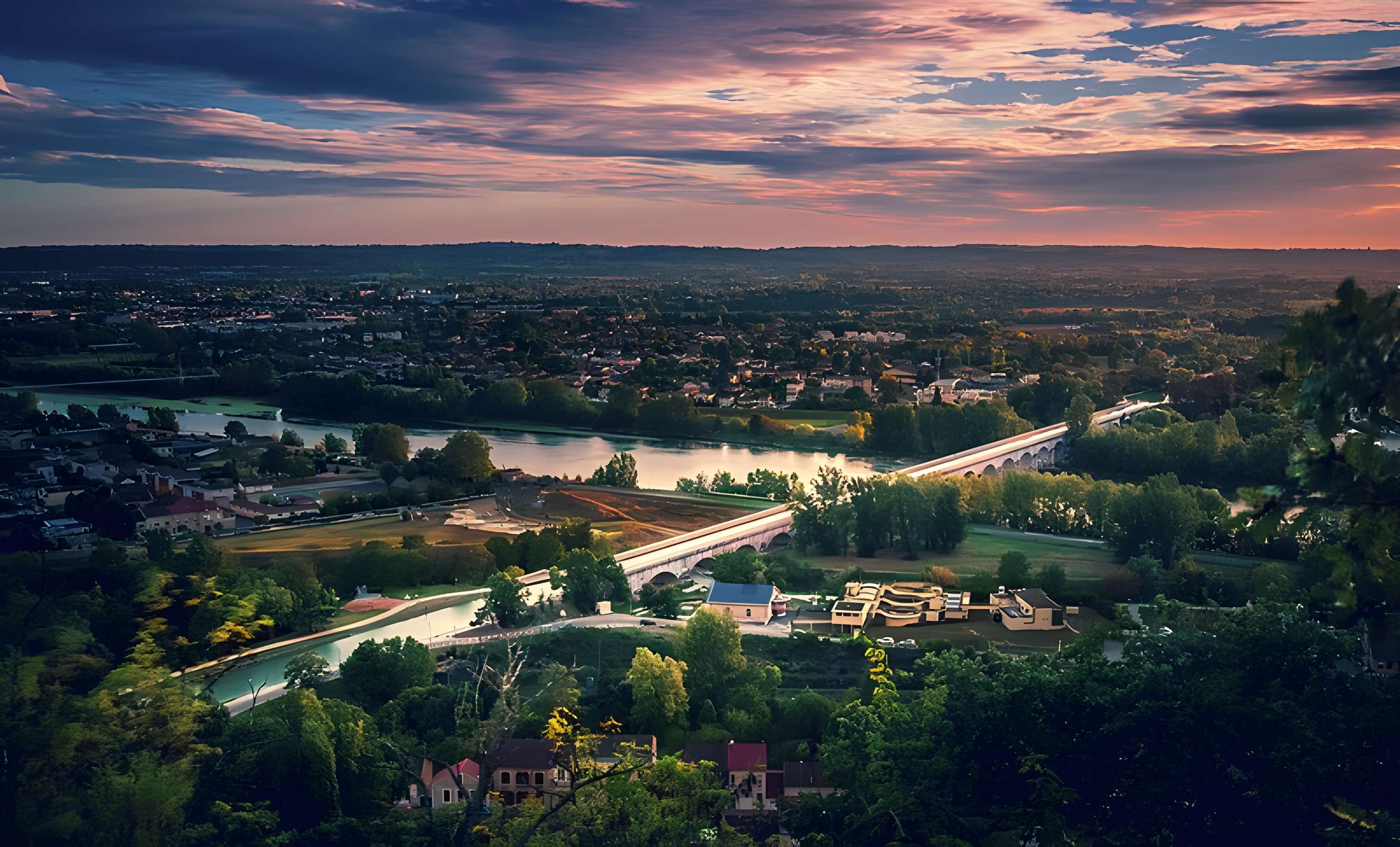 Pont-canal d'Agen sur la Garonne (également sur commune du Passage)