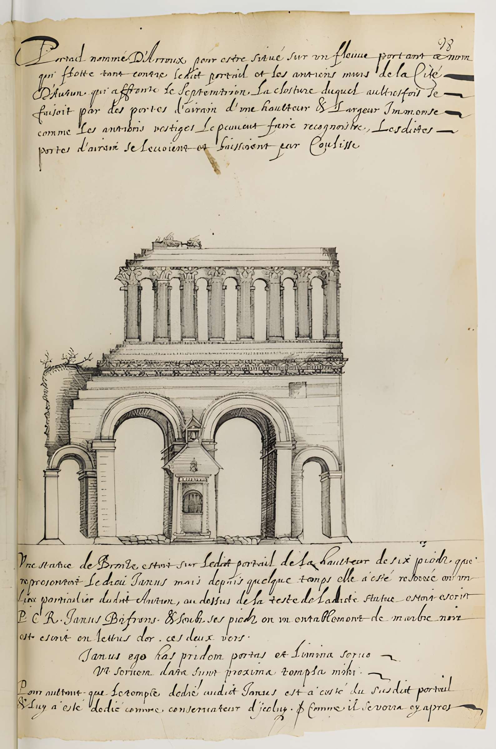 Porte d'Arroux à Autun