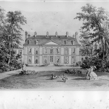 chateau des barres gravure cour sud  
