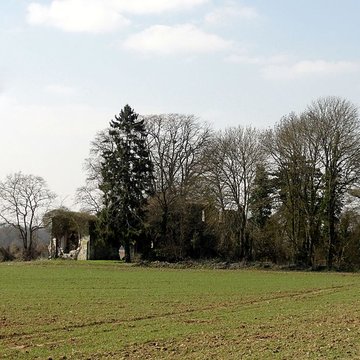 Ruines de la chapelle romane de Champlieu à Orrouy 