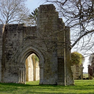 Ruines de la chapelle romane de Champlieu à Orrouy 