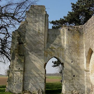 Ruines de la chapelle romane de Champlieu à Orrouy 