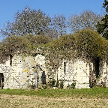 Ruines de la chapelle romane de Champlieu à Orrouy 