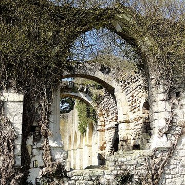 Ruines de la chapelle romane de Champlieu à Orrouy 