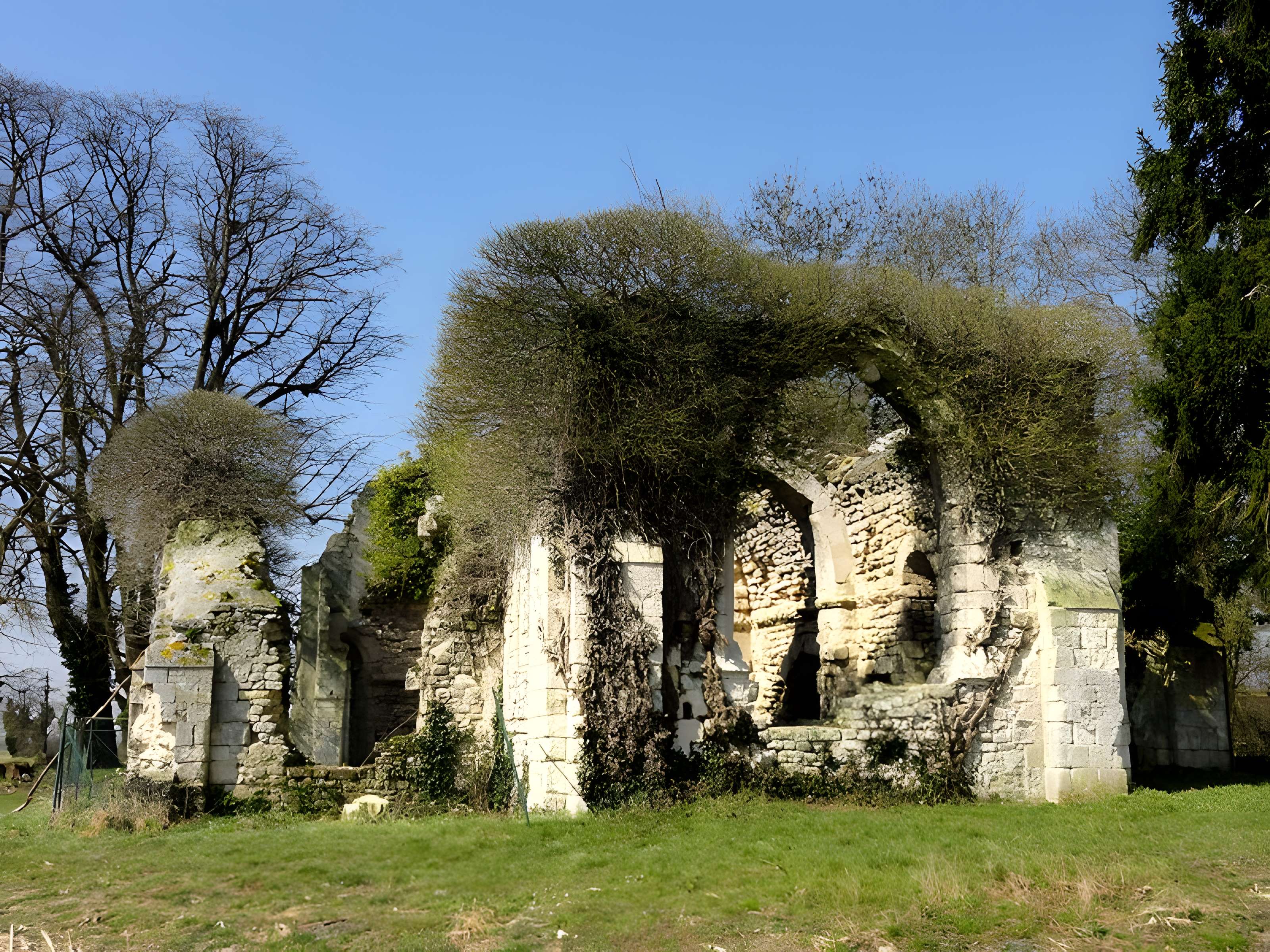 Ruines de la chapelle romane de Champlieu à Orrouy 